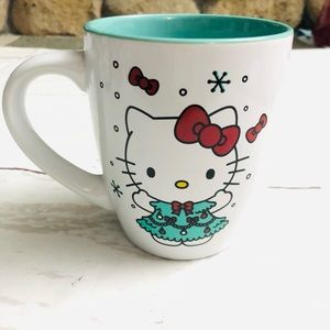 Hello Kitty Green‎ Tree Dress Christmas Large Coffee 25 Oz Ceramic Mug